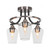 Toltec Lighting - 3417-MBBN-210 - Three Light Semi-Flush Mount - Paramount - Matte Black & Brushed Nickel