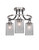 Toltec Lighting - 3417-MBBN-3002 - Three Light Semi-Flush Mount - Paramount - Matte Black & Brushed Nickel