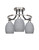 Toltec Lighting - 3417-MBBN-4022 - Three Light Semi-Flush Mount - Paramount - Matte Black & Brushed Nickel