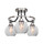 Toltec Lighting - 3417-MBBN-4102 - Three Light Semi-Flush Mount - Paramount - Matte Black & Brushed Nickel