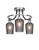 Toltec Lighting - 3417-MBBN-4252 - Three Light Semi-Flush Mount - Paramount - Matte Black & Brushed Nickel