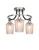Toltec Lighting - 3417-MBBN-4253 - Three Light Semi-Flush Mount - Paramount - Matte Black & Brushed Nickel