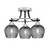 Toltec Lighting - 3417-MBBN-4602 - Three Light Semi-Flush Mount - Paramount - Matte Black & Brushed Nickel