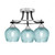 Toltec Lighting - 3417-MBBN-4605 - Three Light Semi-Flush Mount - Paramount - Matte Black & Brushed Nickel