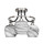 Toltec Lighting - 3417-MBBN-4819 - Three Light Semi-Flush Mount - Paramount - Matte Black & Brushed Nickel