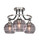 Toltec Lighting - 3417-MBBN-5112 - Three Light Semi-Flush Mount - Paramount - Matte Black & Brushed Nickel