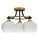 Toltec Lighting - 3417-MBBR-212 - Three Light Semi-Flush Mount - Paramount - Matte Black & Brass