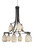 Toltec Lighting - 3419-MBBN-5054 - Nine Light Chandelier - Paramount - Matte Black & Brushed Nickel