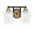 Toltec Lighting - 3422-MBBR-210 - Two Light Bath Bar - Paramount - Matte Black & Brass