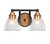 Toltec Lighting - 3422-MBBR-4760 - Two Light Bath Bar - Paramount - Matte Black & Brass