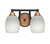 Toltec Lighting - 3422-MBBR-615 - Two Light Bath Bar - Paramount - Matte Black & Brass