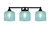 Toltec Lighting - 3423-MB-4615 - Three Light Bath Bar - Paramount - Matte Black