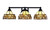 Toltec Lighting - 3423-MB-9975 - Three Light Bath Bar - Paramount - Matte Black