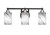 Toltec Lighting - 3423-MBBN-3009 - Three Light Bath Bar - Paramount - Matte Black & Brushed Nickel