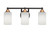 Toltec Lighting - 3423-MBBR-310 - Three Light Bath Bar - Paramount - Matte Black & Brass