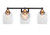 Toltec Lighting - 3423-MBBR-4810 - Three Light Bath Bar - Paramount - Matte Black & Brass