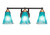 Toltec Lighting - 3423-MBBR-725 - Three Light Bath Bar - Paramount - Matte Black & Brass