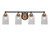 Toltec Lighting - 3424-MBBR-3002 - Four Light Bath Bar - Paramount - Matte Black & Brass