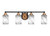 Toltec Lighting - 3424-MBBR-3009 - Four Light Bath Bar - Paramount - Matte Black & Brass