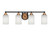 Toltec Lighting - 3424-MBBR-310 - Four Light Bath Bar - Paramount - Matte Black & Brass