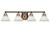 Toltec Lighting - 3424-MBBR-312 - Four Light Bath Bar - Paramount - Matte Black & Brass