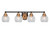 Toltec Lighting - 3424-MBBR-4100 - Four Light Bath Bar - Paramount - Matte Black & Brass