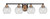 Toltec Lighting - 3424-MBBR-4102 - Four Light Bath Bar - Paramount - Matte Black & Brass