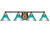 Toltec Lighting - 3424-MBBR-458 - Four Light Bath Bar - Paramount - Matte Black & Brass