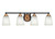 Toltec Lighting - 3424-MBBR-460 - Four Light Bath Bar - Paramount - Matte Black & Brass