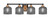 Toltec Lighting - 3424-MBBR-4612 - Four Light Bath Bar - Paramount - Matte Black & Brass
