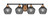 Toltec Lighting - 3424-MBBR-4622 - Four Light Bath Bar - Paramount - Matte Black & Brass