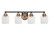 Toltec Lighting - 3424-MBBR-4810 - Four Light Bath Bar - Paramount - Matte Black & Brass
