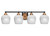 Toltec Lighting - 3424-MBBR-4811 - Four Light Bath Bar - Paramount - Matte Black & Brass