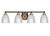 Toltec Lighting - 3424-MBBR-500 - Four Light Bath Bar - Paramount - Matte Black & Brass