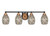 Toltec Lighting - 3424-MBBR-5054 - Four Light Bath Bar - Paramount - Matte Black & Brass