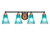 Toltec Lighting - 3424-MBBR-725 - Four Light Bath Bar - Paramount - Matte Black & Brass