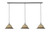 Toltec Lighting - 36-BN-603 - Three Light Linear Pendalier - Any - Brushed Nickel