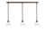 Toltec Lighting - 36-BRZ-7145 - Three Light Linear Pendalier - Any - Bronze