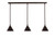 Toltec Lighting - 36-DG-421 - Three Light Linear Pendalier - Any - Dark Granite
