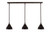 Toltec Lighting - 36-DG-427 - Three Light Linear Pendalier - Any - Dark Granite