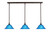 Toltec Lighting - 36-DG-435 - Three Light Linear Pendalier - Any - Dark Granite