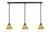 Toltec Lighting - 36-DG-454 - Three Light Linear Pendalier - Any - Dark Granite