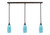 Toltec Lighting - 36-DG-5065 - Three Light Linear Pendalier - Any - Dark Granite