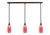 Toltec Lighting - 36-DG-5066 - Three Light Linear Pendalier - Any - Dark Granite