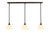 Toltec Lighting - 36-DG-508 - Three Light Linear Pendalier - Any - Dark Granite