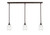 Toltec Lighting - 36-DG-615 - Three Light Linear Pendalier - Any - Dark Granite