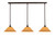 Toltec Lighting - 36-DG-624 - Three Light Linear Pendalier - Any - Dark Granite