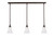 Toltec Lighting - 36-DG-729 - Three Light Linear Pendalier - Any - Dark Granite