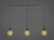 Toltec Lighting - 36-DG-9871 - Three Light Mini Pendant - Any - Dark Granite