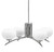 Toltec Lighting - 3704-GP-212 - Four Light Chandelier - Kurve - Graphite